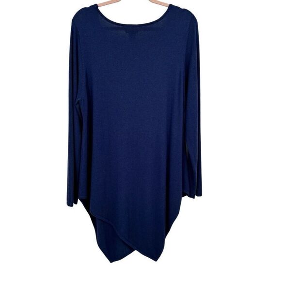 Soft Surroundings Asymmetrical Hem Lightweight Sweater Blue Size XL - Picture 5 of 6